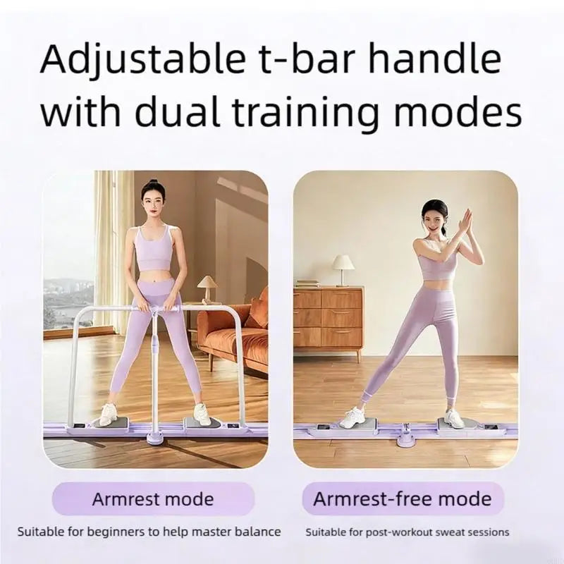 Leg Exercise Machine Foldable Ski Trainer Adjustable Multifunction Pelvic & Hip Strengthener Fitness Equipment 69HD