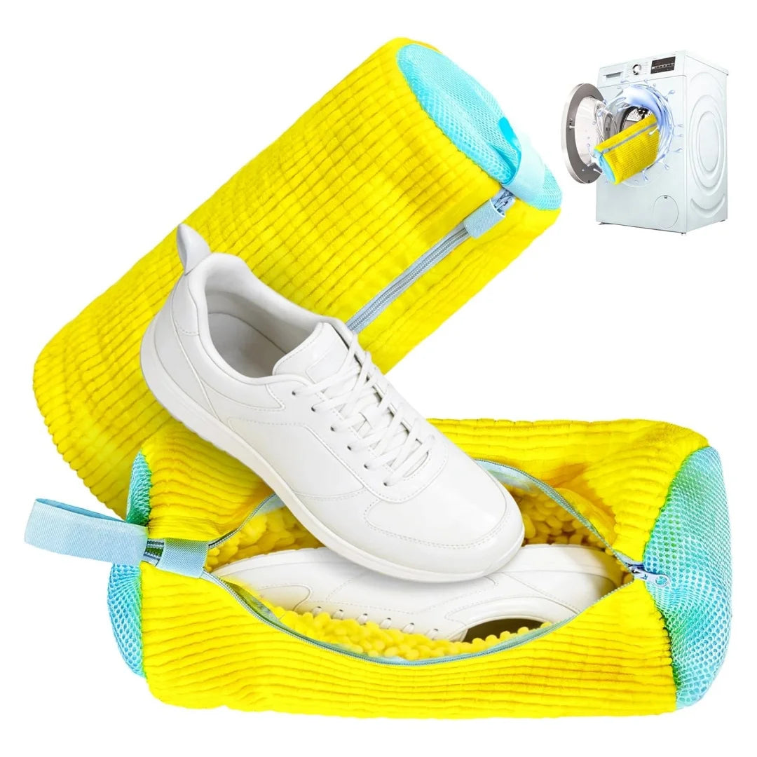 Reusable shoe washing bag, 360 ° deep cleaning, used for machine washing, protecting shoes and washing buckets, anti slip zipper