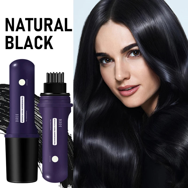 Compact Hair Dye Pen - Easy to Carry,Emergency Touch Up,Quickly Covers White Hair,Natural Hair Color,Moisturizing And Nourishing