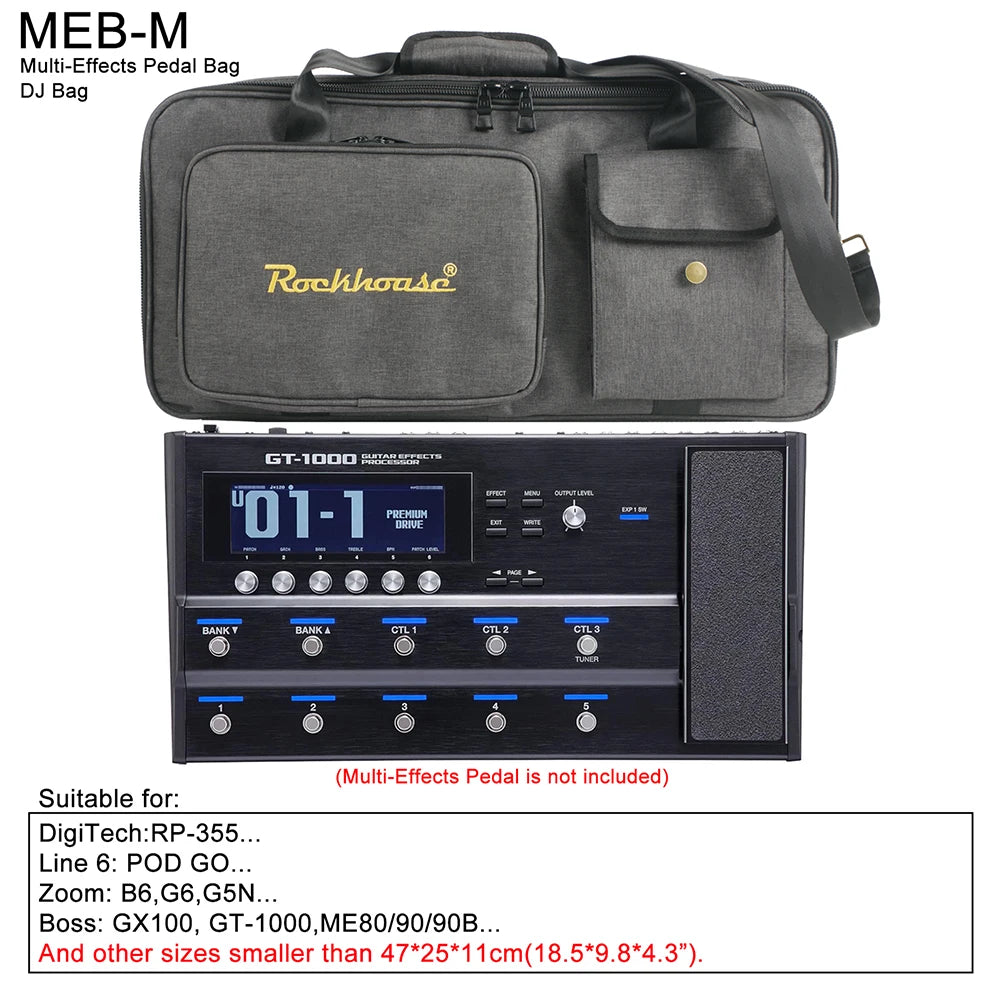 For Guitar Players Compact Pedal Bag Guitar Pedalboard Bag Music Transport Compact Musician Storage Solution Storage Bag