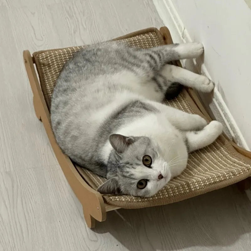 Wooden Cat Scratching Pads Multifuction Cats Sleeping Bed Detachable Wear-resistant Cat Scratch Board Kitten Grinding Cats Toys