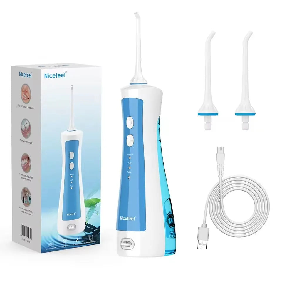 Cordless Teeth cleaning Water Dental Flosser Travel Oral Irrigator USB Rechargeable IPX7 Mouth Washing Machine Tooth Cleaner