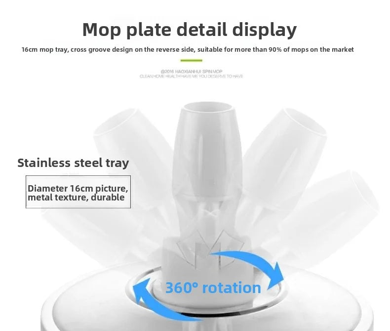 Replacement Automatic Mop Spin Cleaning Home Tools For Mop Revolving Stainless Steel Household Floor Mop