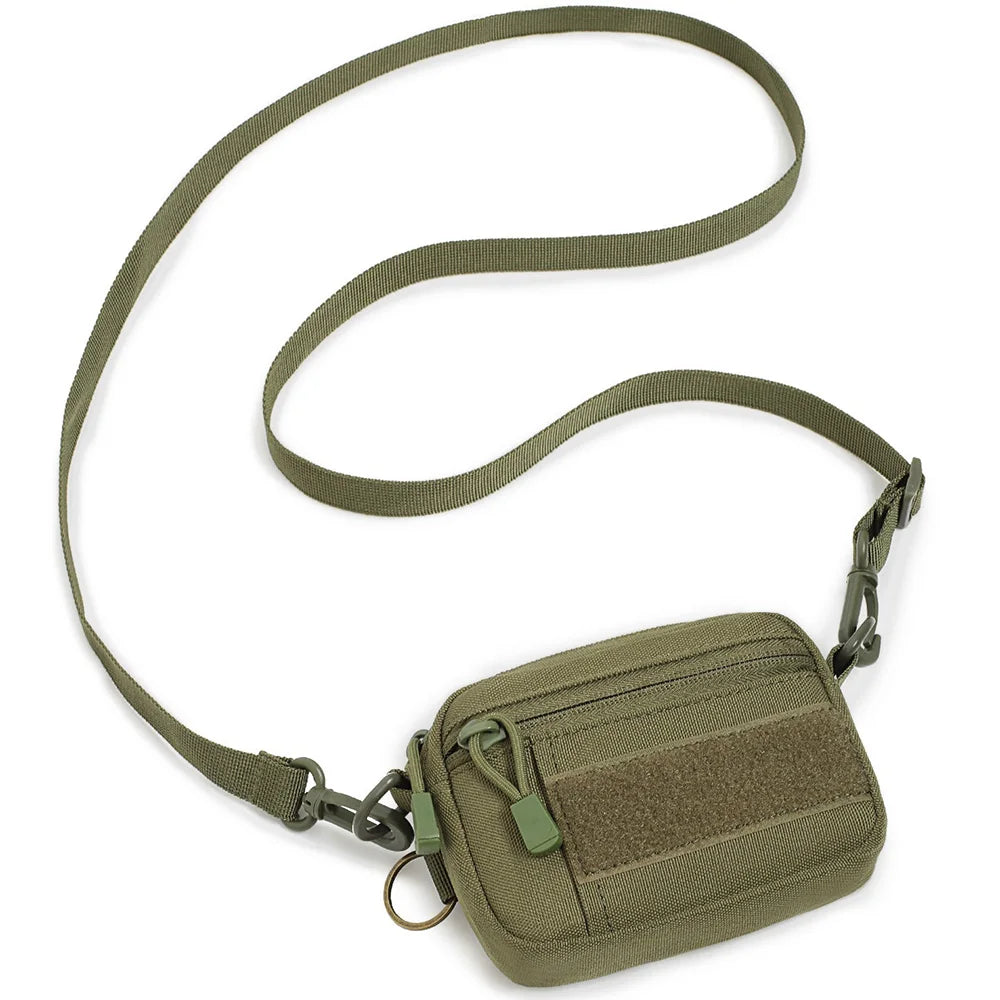 Tactical Crossbody EDC Pouch Compact Molle Waist Pack & Shoulder Bag 600D Nylon Organizer for Daily Essentials & Gadgets