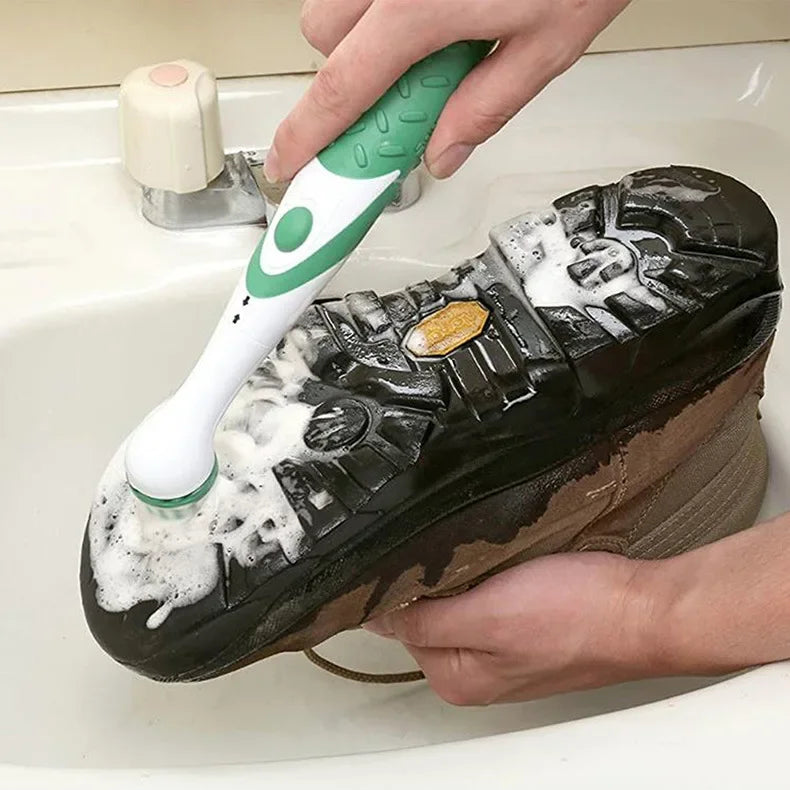 Electric Cleaning Brush 1PC Cordless Kitchen Bathroom Tea Set Electric Shoe Brush Replacement Brush Head Battery Shoe Brush