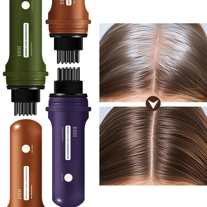 Compact Hair Dye Pen - Easy to Carry,Emergency Touch Up,Quickly Covers White Hair,Natural Hair Color,Moisturizing And Nourishing