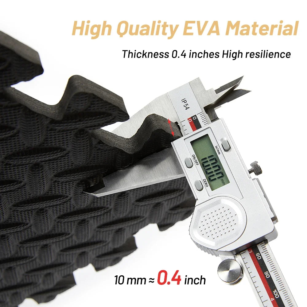 Gym Floor Mat for Home Workout Anti-Slip Rubber Exercise Mat with Interlocking Design, Durable Fitness Rug Weightlifting & Yoga