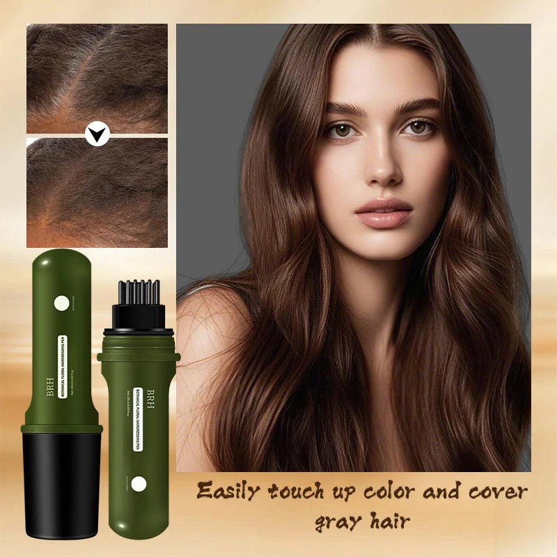 Compact Hair Dye Pen - Easy to Carry,Emergency Touch Up,Quickly Covers White Hair,Natural Hair Color,Moisturizing And Nourishing