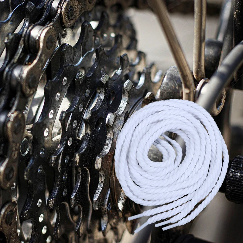 Bike Cassette Chain Cleaning Cotton Rope Bicycle Guide Wheel Flywheel Cleaner Cleaning Line Gear Floss Cleaning Cord