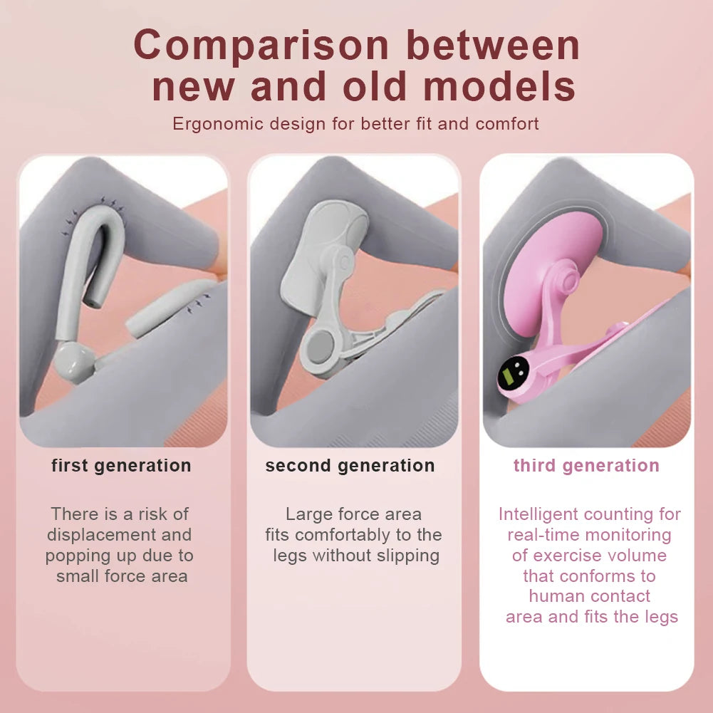 Pelvic Floor Muscle Trainer Hip Trainer Leg Trainers Kegel Strength Adjustable Leg Exerciser Clamp Inner Thigh Fitness Equipment