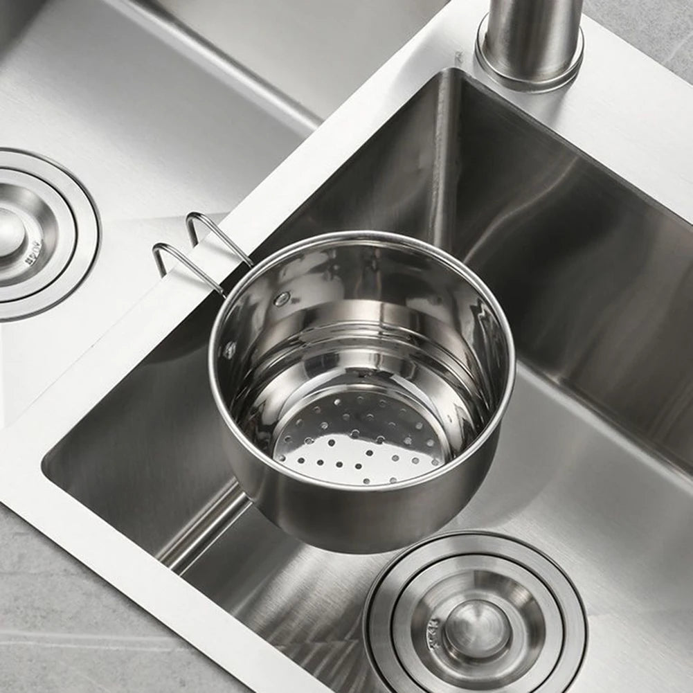 Stainless Steel Kitchen Sink Strainer Basket Hanging Kitchen Waste Filter Kitchen Vegetable Basin Drainer Kitchen Supplies