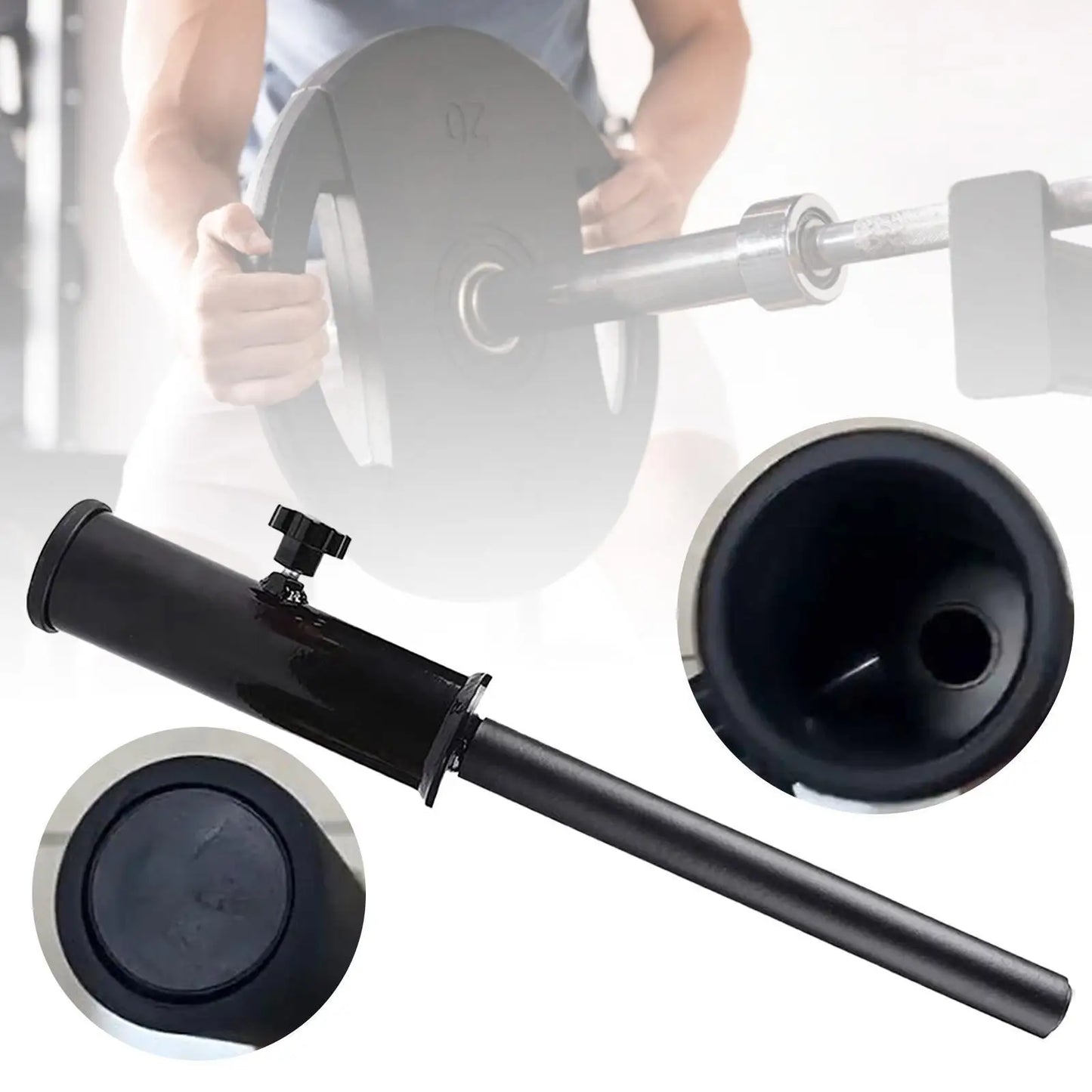 Landmine Attachment Fittings for 2 inch Bar Fitness Handle Fitness Straight Bar for Core Muscles Triceps Exercise Squats Biceps