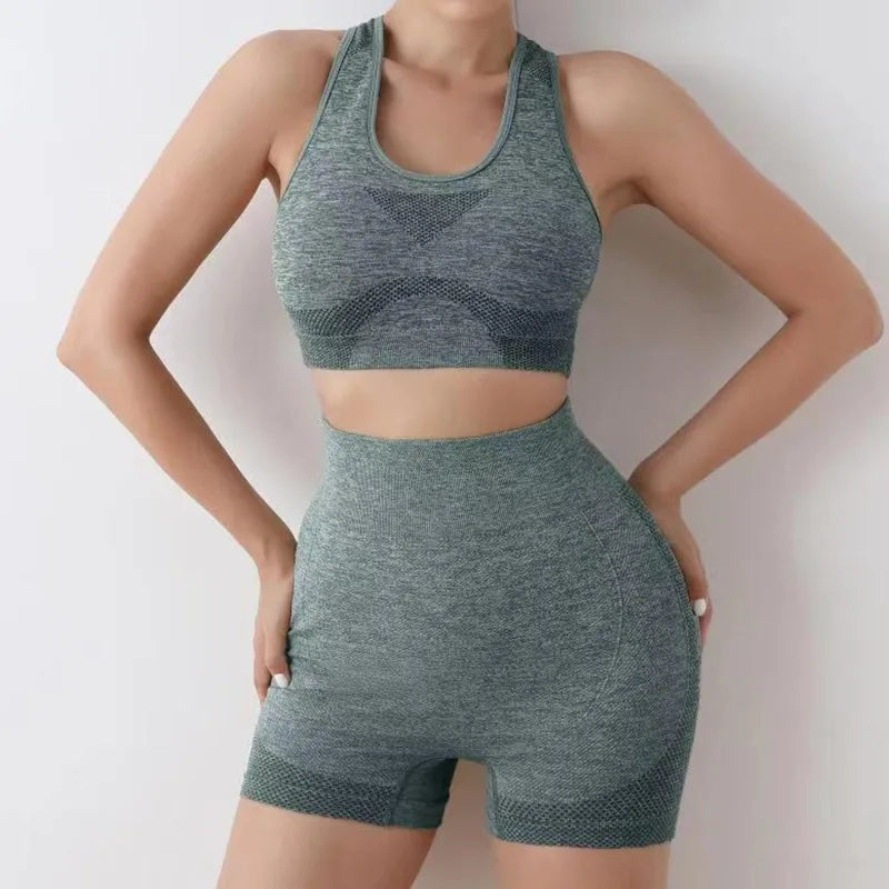 Yoga Set Gym Shorts Women Sport Bras Brassiere Workout Tops, Yoga Clothes Fitness Leggings