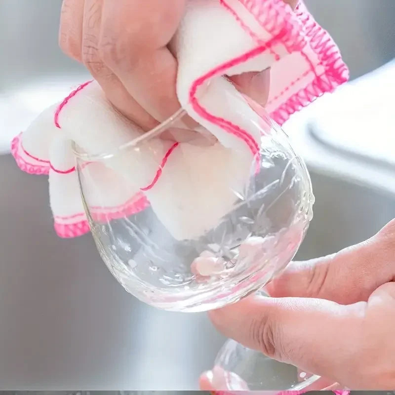 Anti-Oil Kitchen Towel Microfiber Kitchen Cleaning Cloth Super Absorbent Cotton Gauze Dish Cleaning Towels Kitchen Accessories