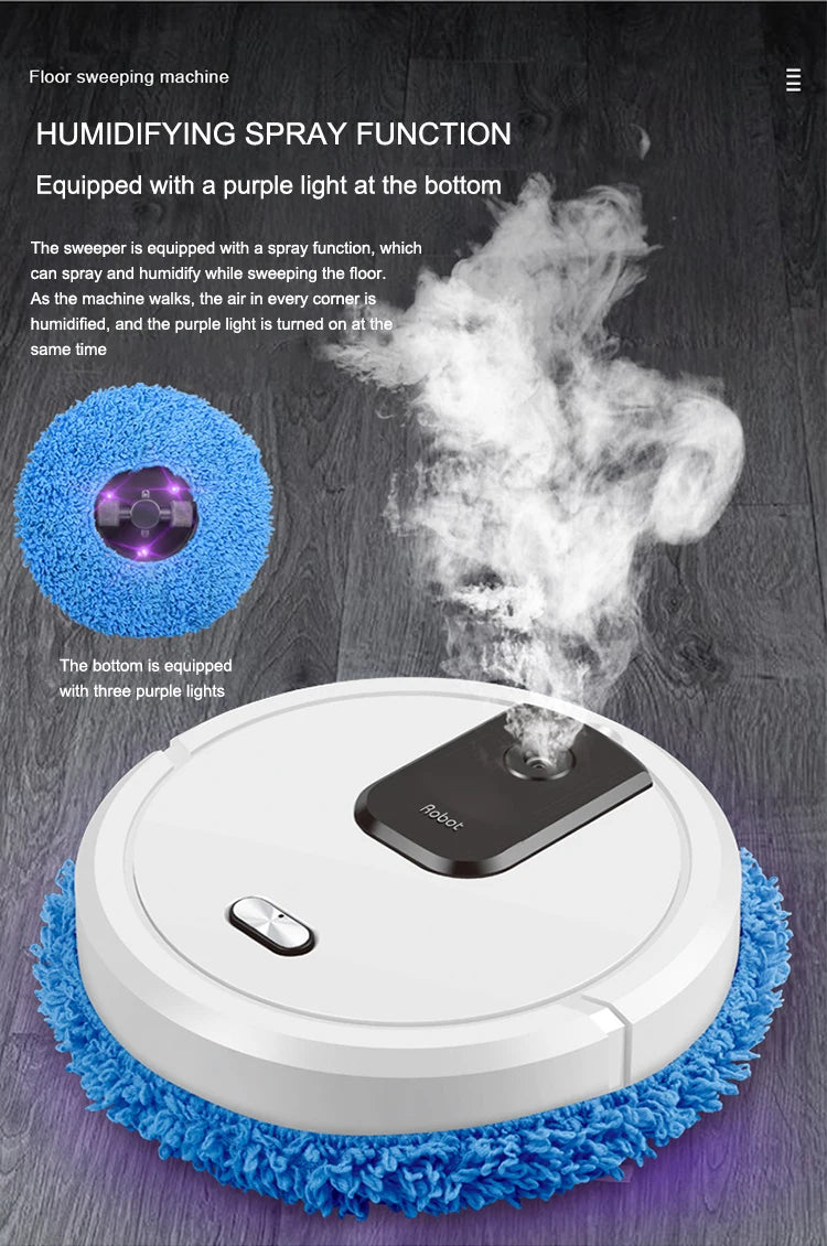 NEW Smart Sweeping, Mop Robot Vacuum Cleaner Dry and Rechargeable