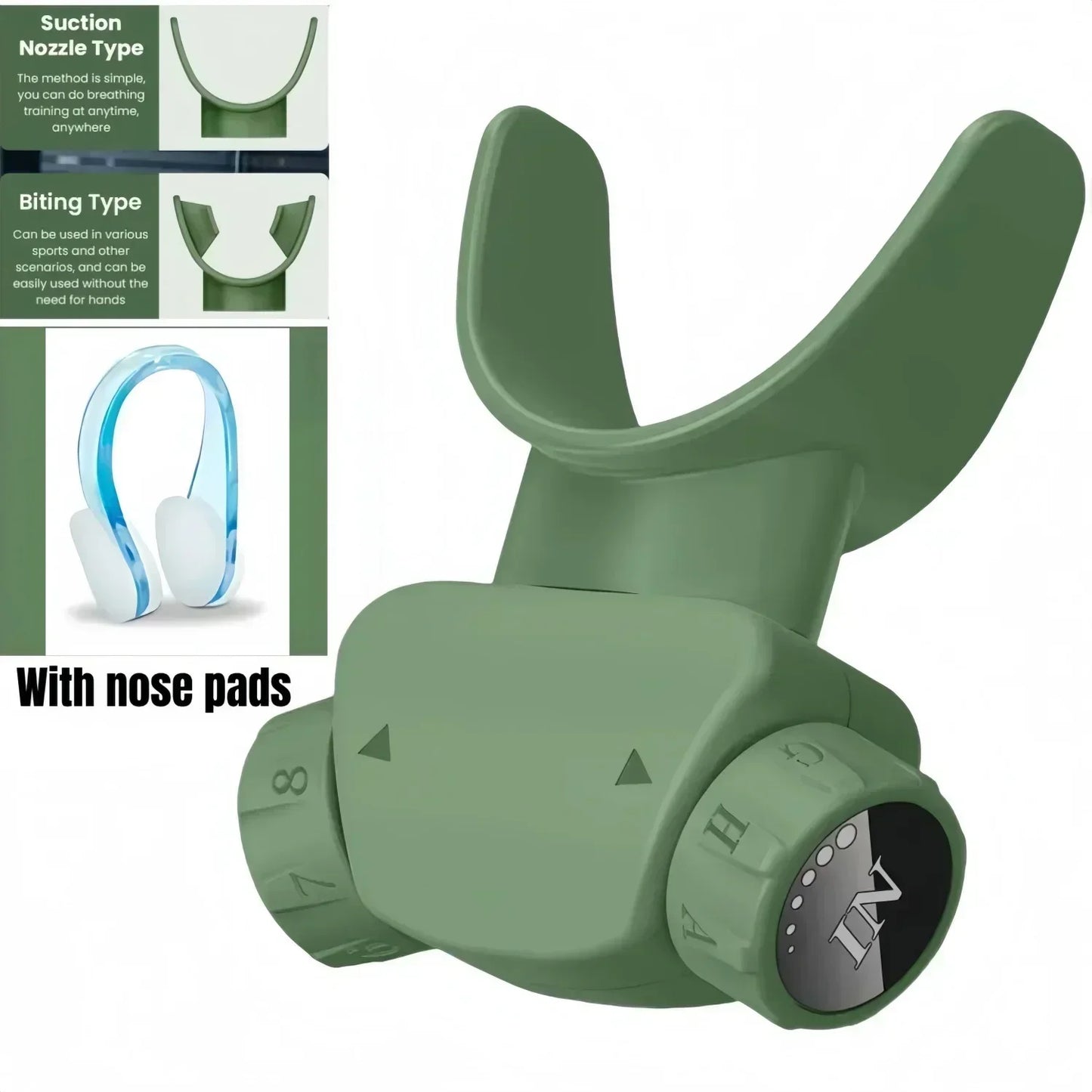 Silicone Respiratory Trainer Lung Ventilator Fitness Equipment High-altitude Respiratory Training Tools for Exercise