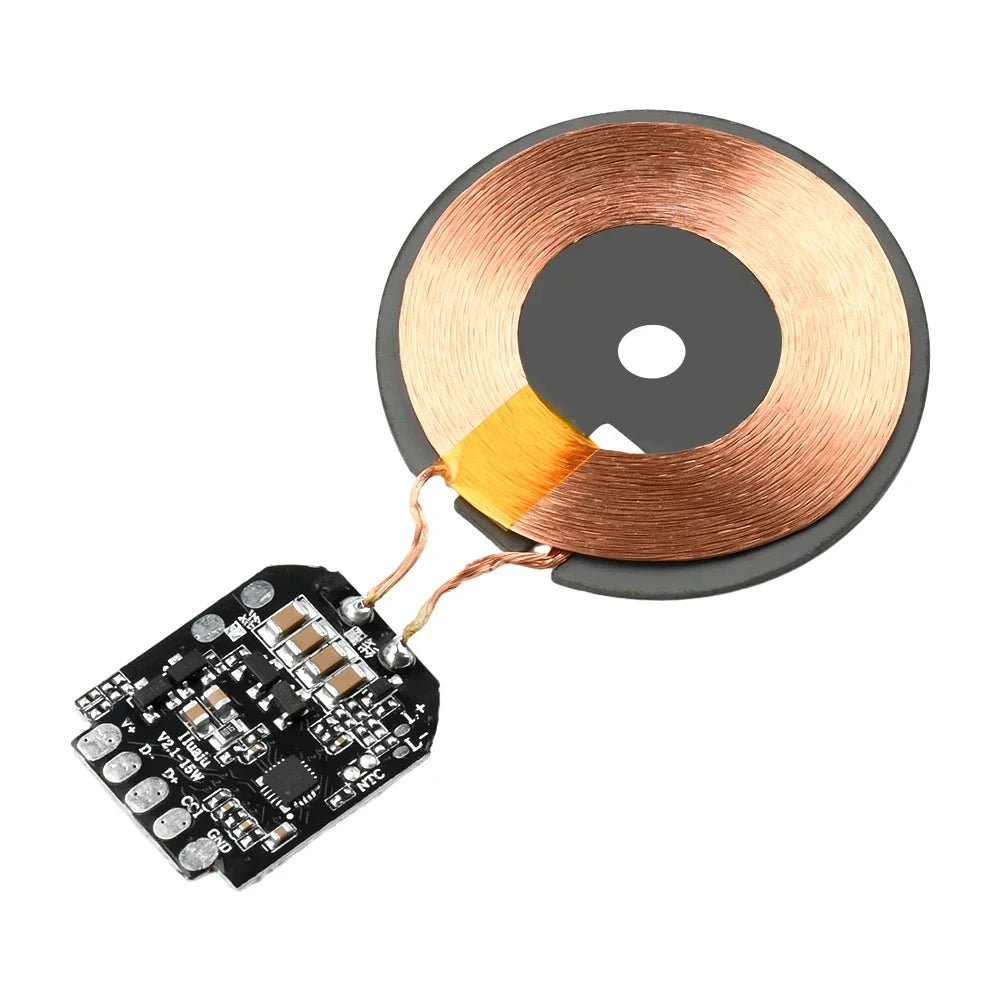 15W Wireless Charging Module Transmitter PCBA Wireless Charger Motherboard Magnetic Wireless Charging Motherboard + Coil