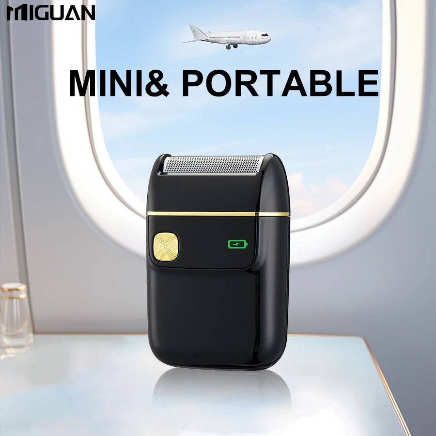 USB Rechargeable Electric Shaver - Reciprocating, Portable, Replaceable Foil, Black-Travel & Home Use，Men's Gift