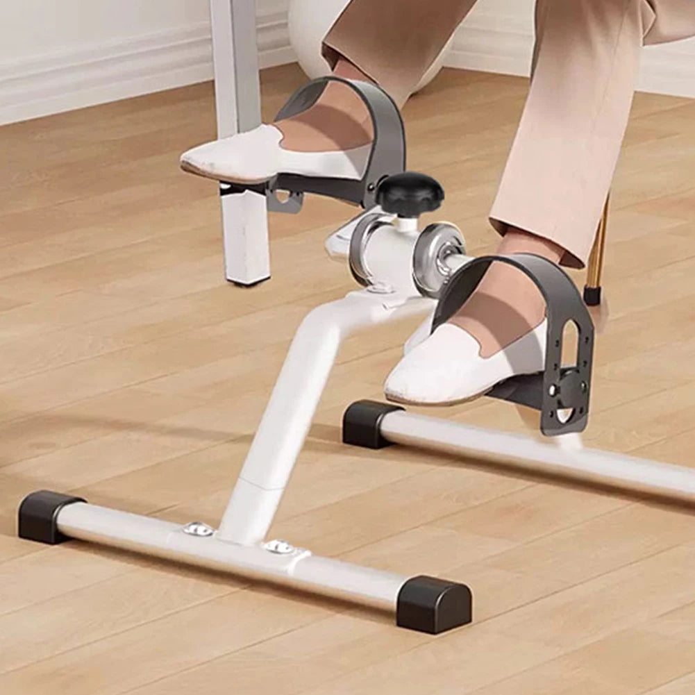 Folding Portable Stationary Exercise Bike with Adjustable Resistance Cycle Pedal Exerciser for Indoor Physical Therapy
