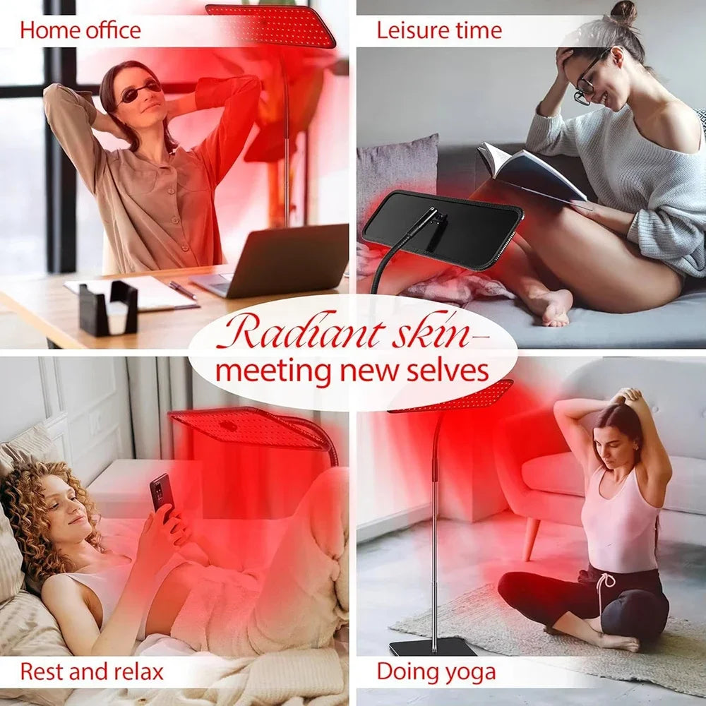 660nm 850nm Near Infrared Light Panel Red Light Lamp With Timer Face and Body Home Use