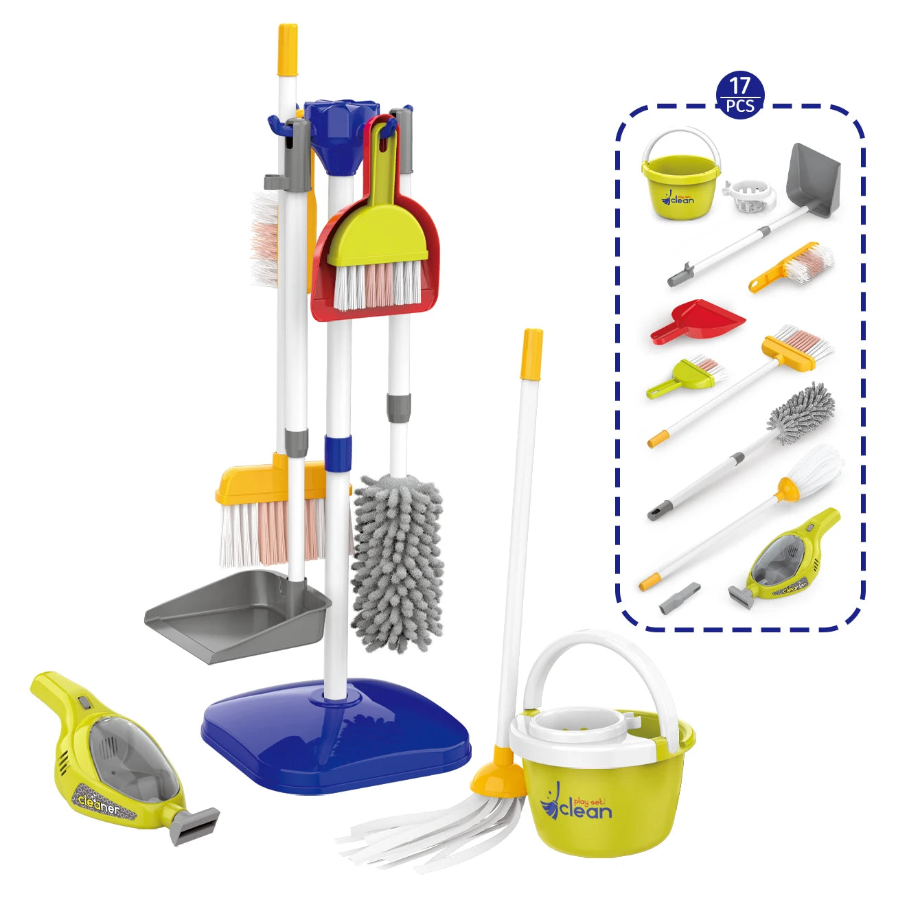 Children's simulation cleaning toys Cleaning vacuum cleaner dustpan tool set