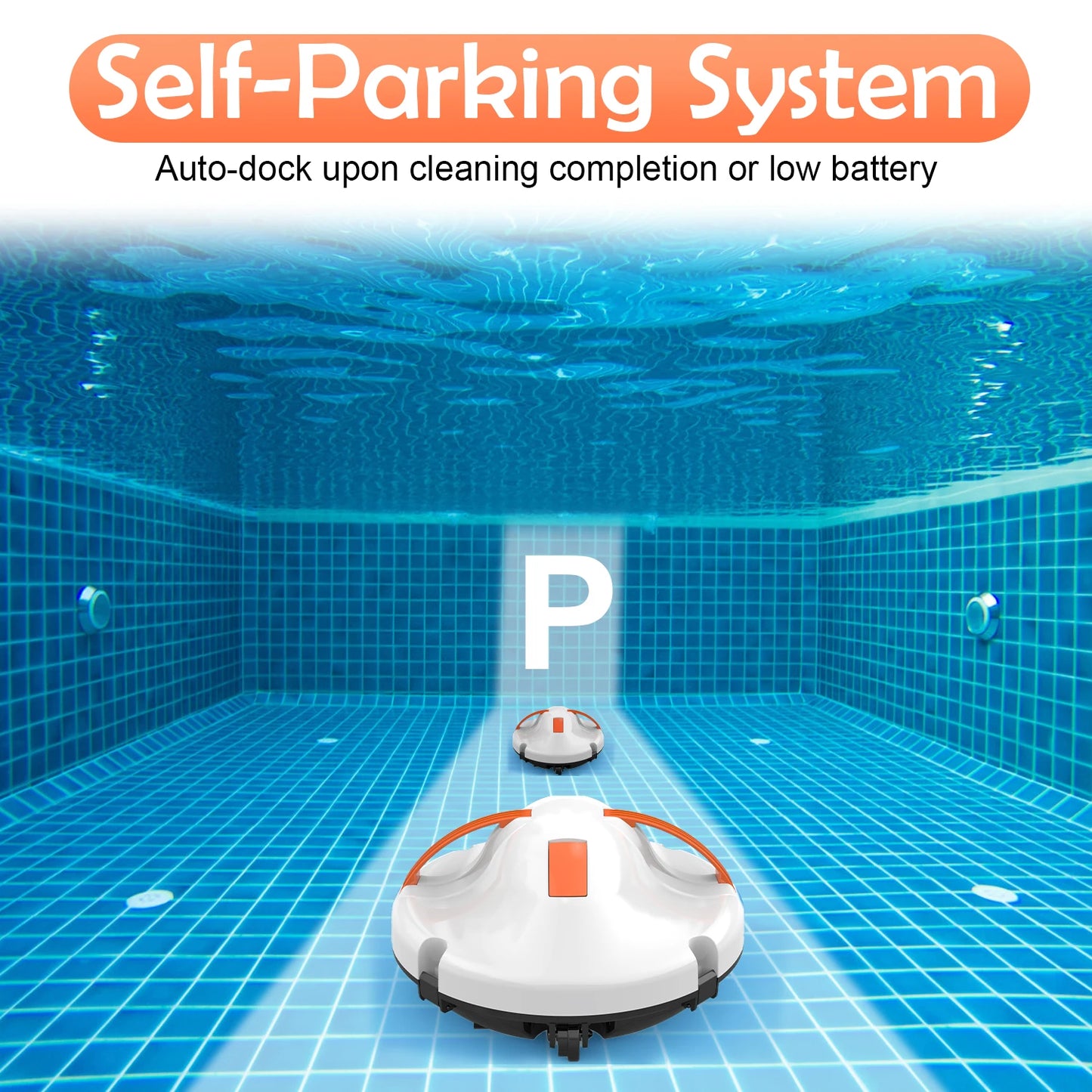 Smart Control Cleaning Cordless Vacuum Wall Mounted Automatic Pool Swimming Accessory Robotic Cleaner Robot