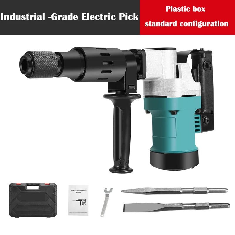Heavy Duty Electric Hammer, Single Use Light, Electric Pick Wall Demolition, Water Electricity Installation, Concrete Grooving,