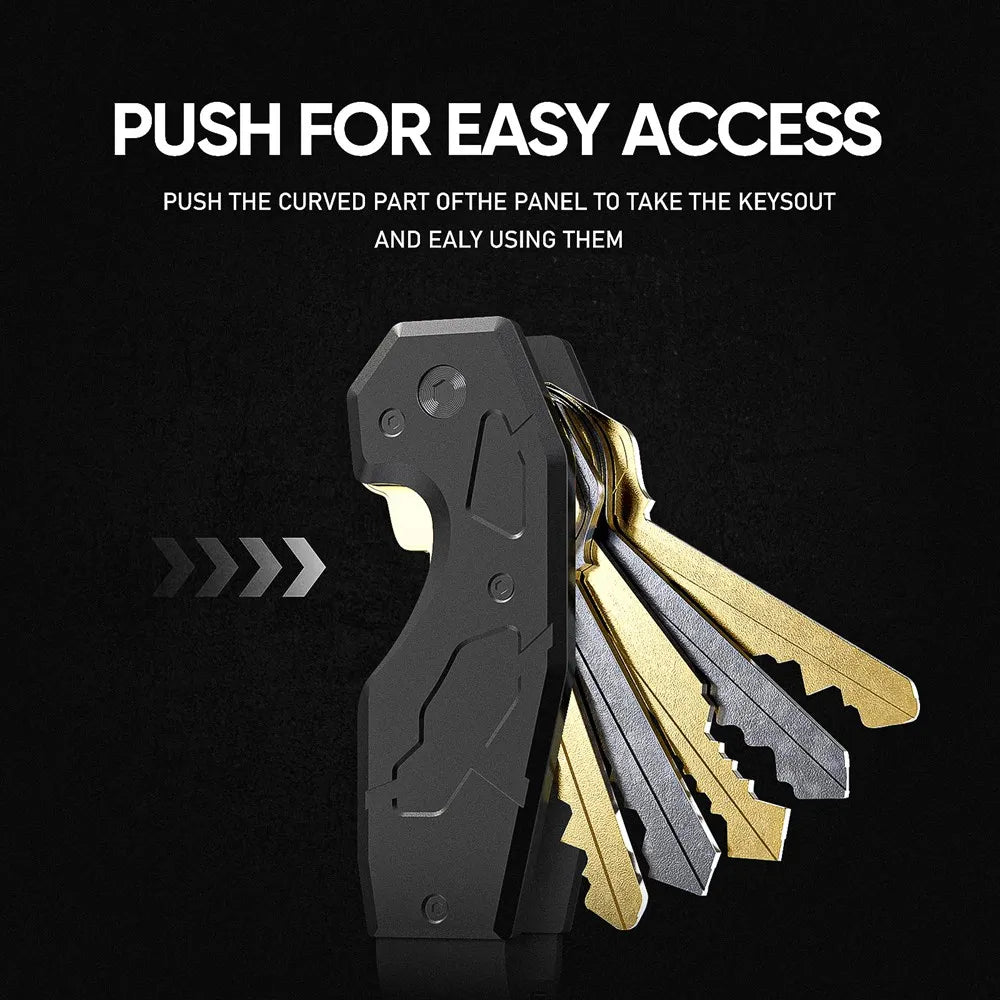 Compact Key Organizer Keychain – Holds 1-6 Keys, Minimalist Key Holder for Men and Women