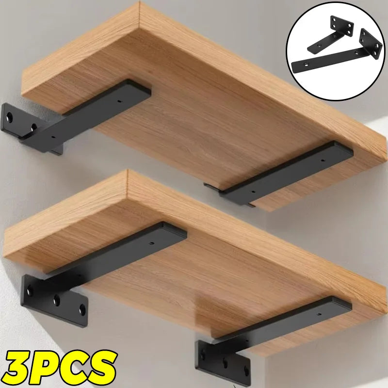L-Shaped Shelf Brackets Wall Mount Heavy Duty Floating Shelves Bookshelf Partition Fixing Heavy Duty Bracket Hardware Support