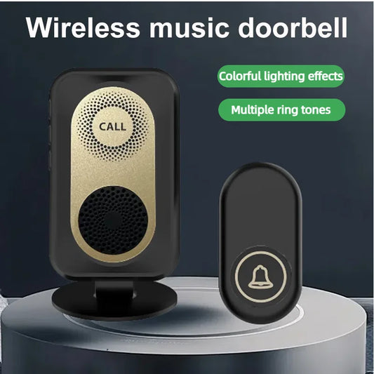 Intelligent long-distance rechargeable vibrating doorbell - Wireless, colorful, high volume - Elderly call device