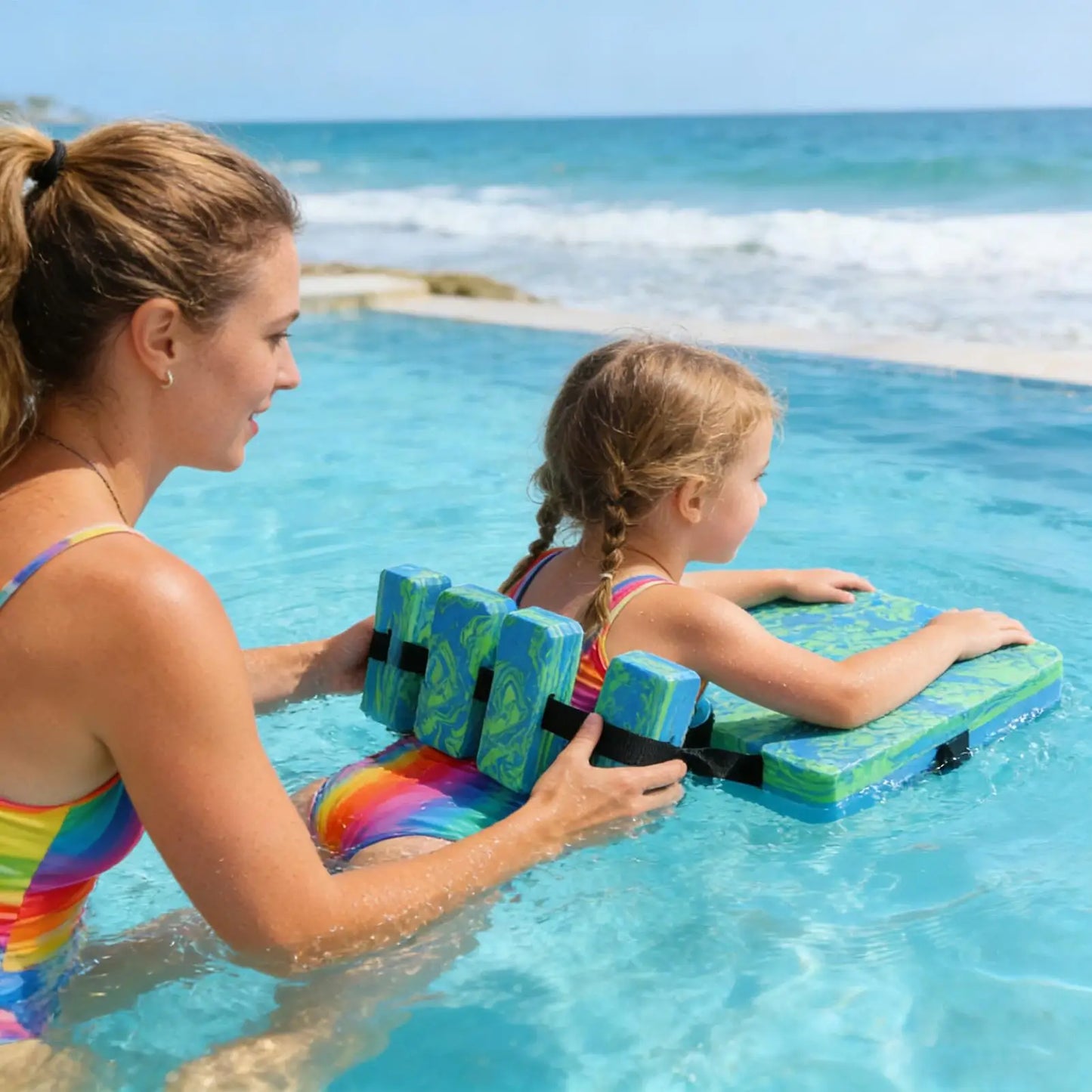 Swim Belt Adjustable Kids Waist Pool Practice Equipment Flotation Belt for Boys Girls Beach Lake Pool Exercise Workout Fitness