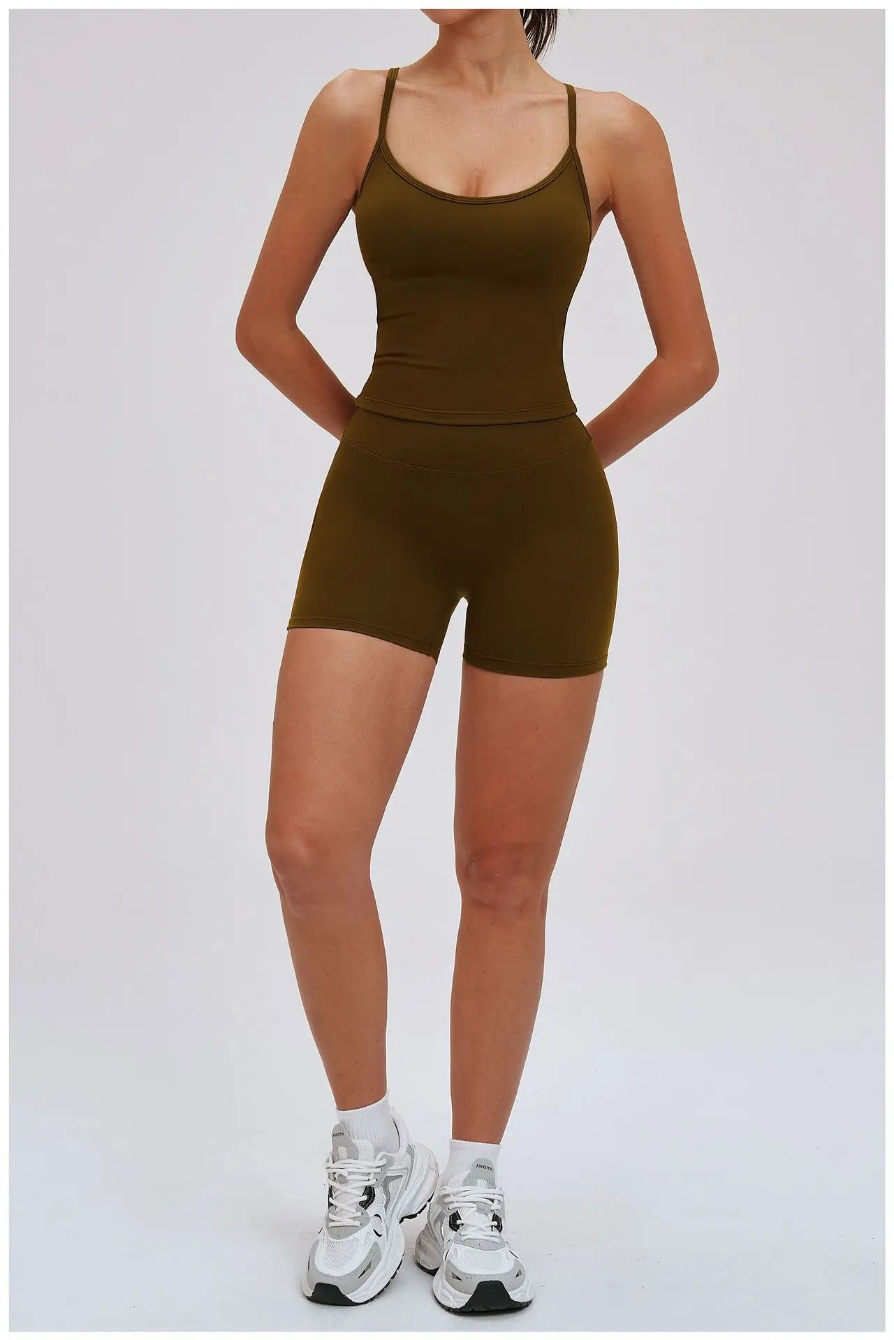 Yoga Set for Women 2026 Beauty Back Tight-Fitting Versatile Yoga Outfit Outdoor Running Sports Set