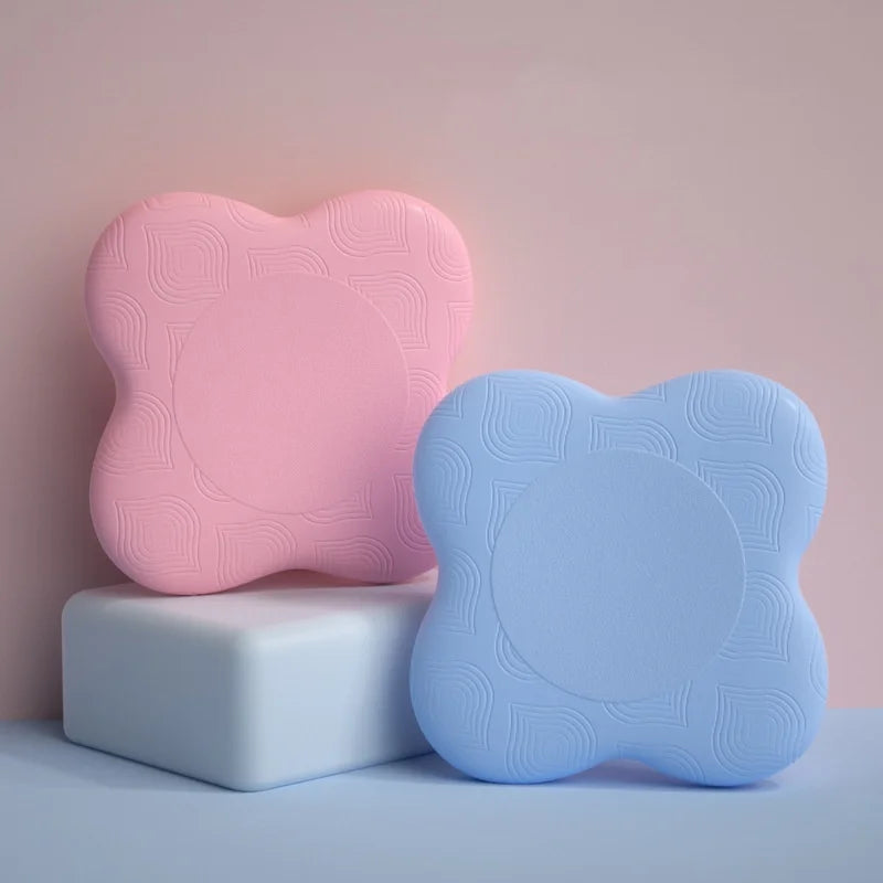 2pc Pilates Knee Pad Wrist Hand Protective Pad Non-slip Yoga Mat Solid Color Soft TPE Foam Flat Support Pad
