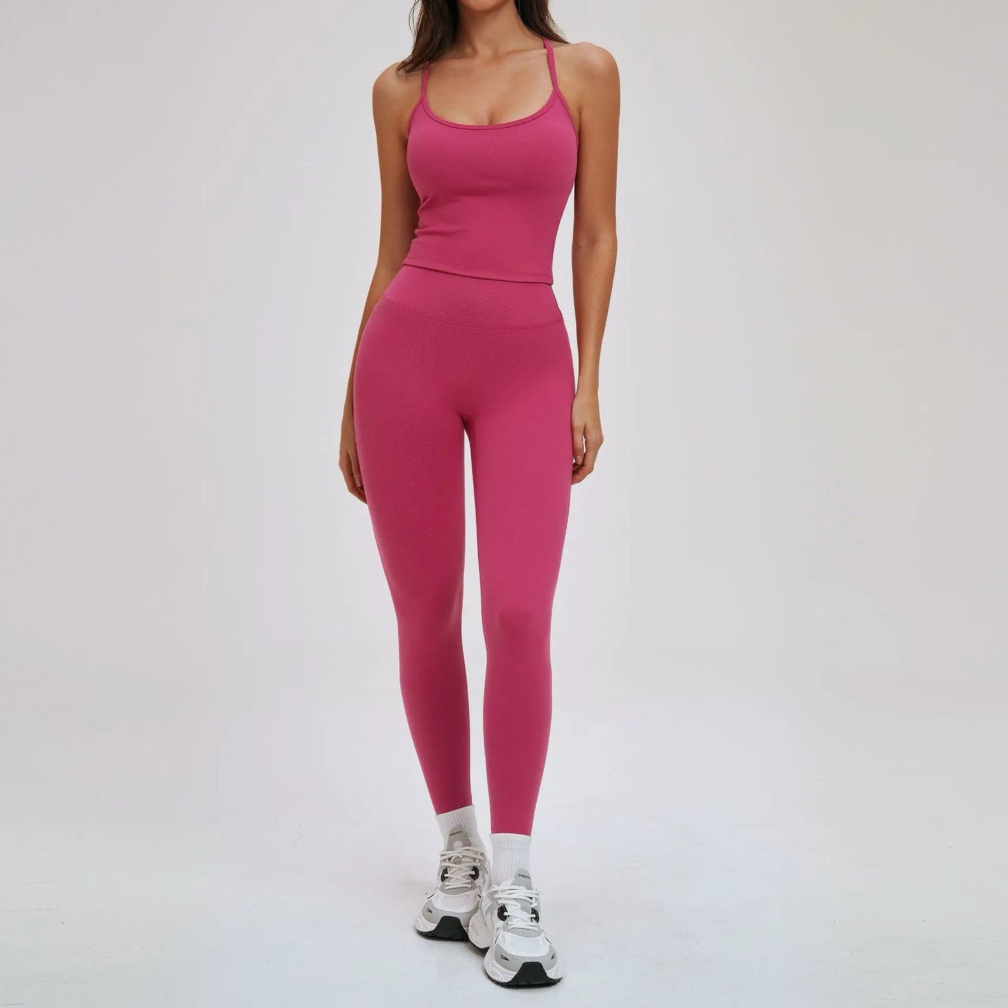 Yoga Set for Women 2026 Beauty Back Tight-Fitting Versatile Yoga Outfit Outdoor Running Sports Set