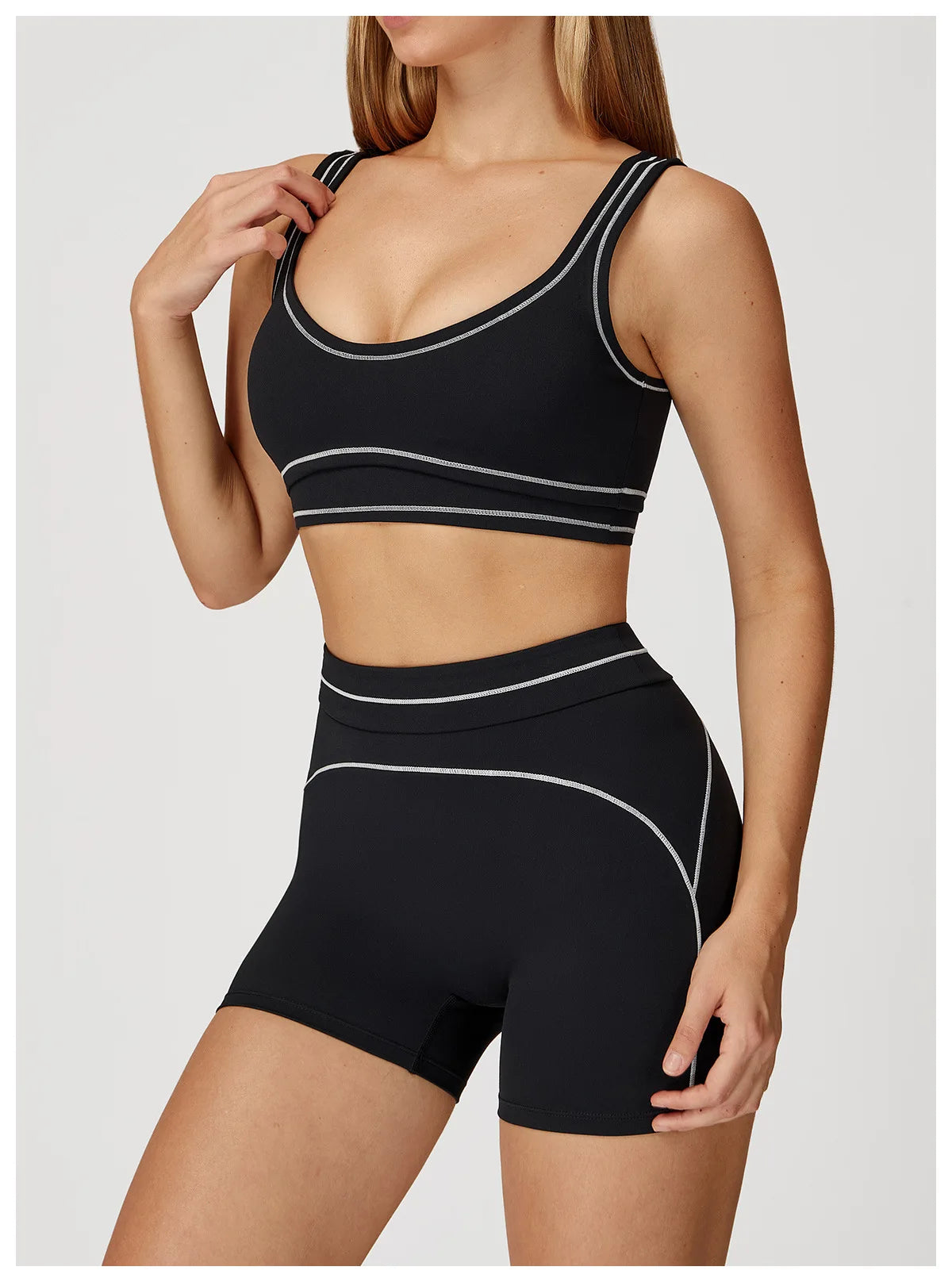 Yoga Set 2 Pieces Women Tracksuit Workout Outfits Fitness Sportswear Gym Clothes High Waist Leggings Sports Bra