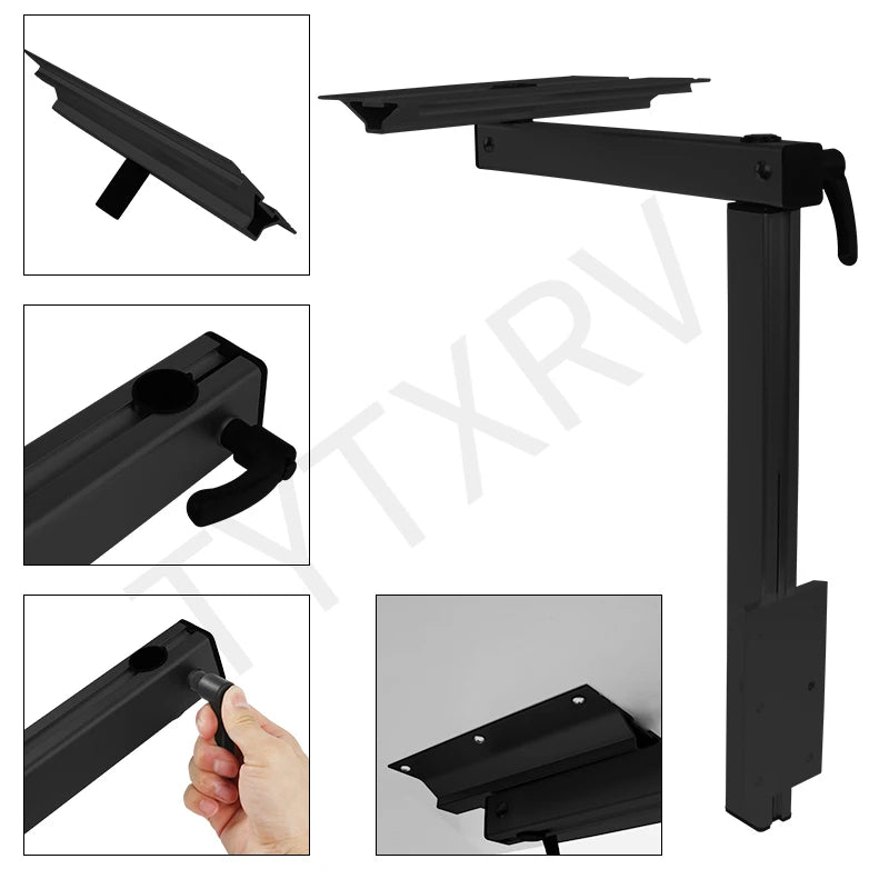 Marine boat yacht motorhome top-rated RV Caravan Aluminum adjustable table leg desk mount Universal Swivel Table leg bracket