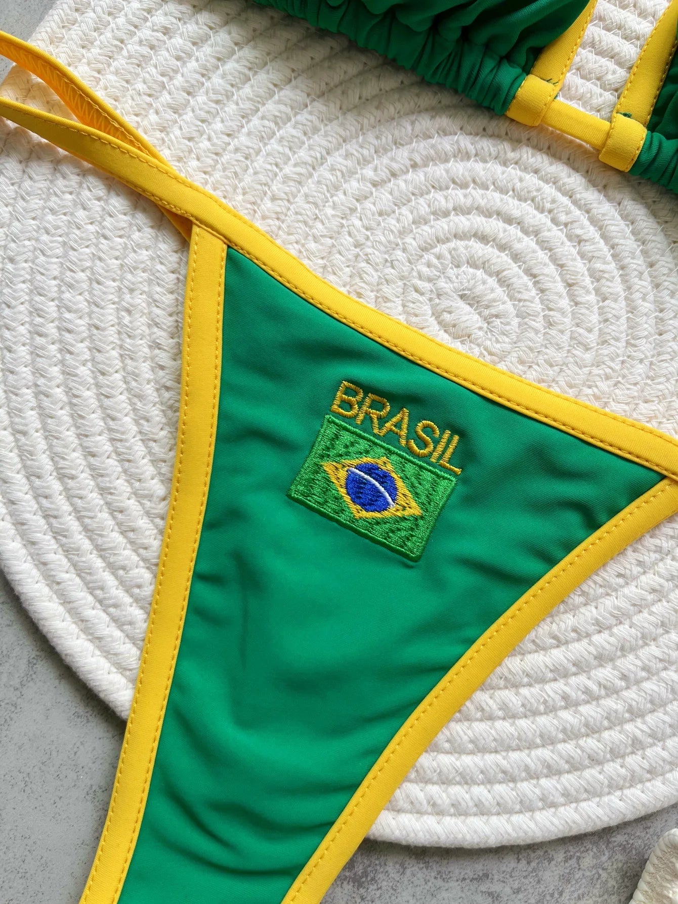 G-string Thong Brazilian Bikini 2026 Women Swimwear Female Swimsuit Two-piece Bikini set Bather Brazil Flag Bathing Suit