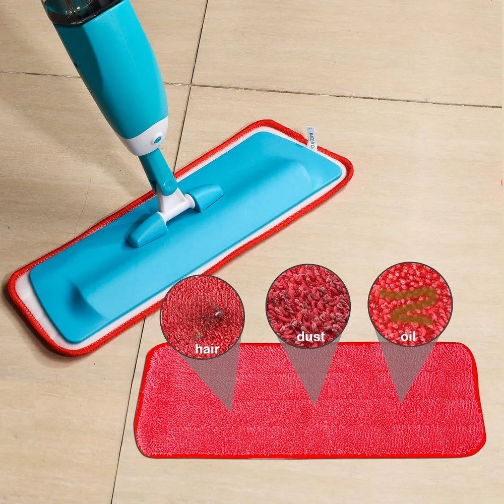 Mop Pads Head Replacement Spray Pads Microfiber Cleaning Pads for Wet Dry Mops Flat Replacement Heads for Floor Cleaning