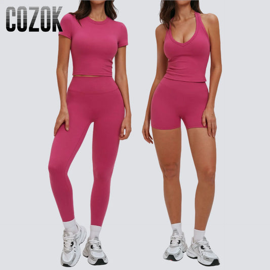 Yoga Set for Women 2026 Beauty Back Tight-Fitting Versatile Yoga Outfit Outdoor Running Sports Set