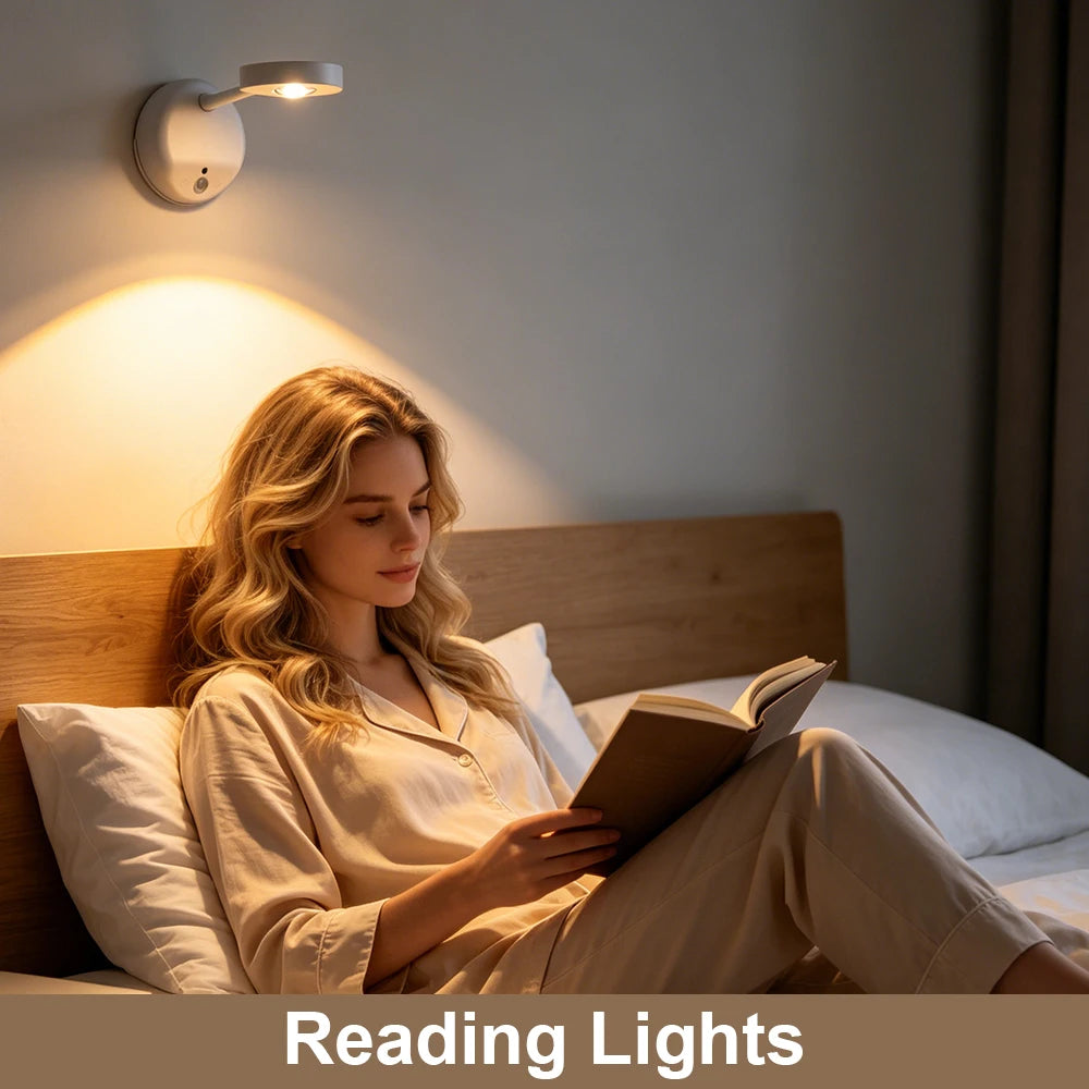 KFV Wireless Wall Light Rechargeable Poster Light Intelligent Human Sensing Dimmable Led RGB Spotlight Lighting Pictures Light