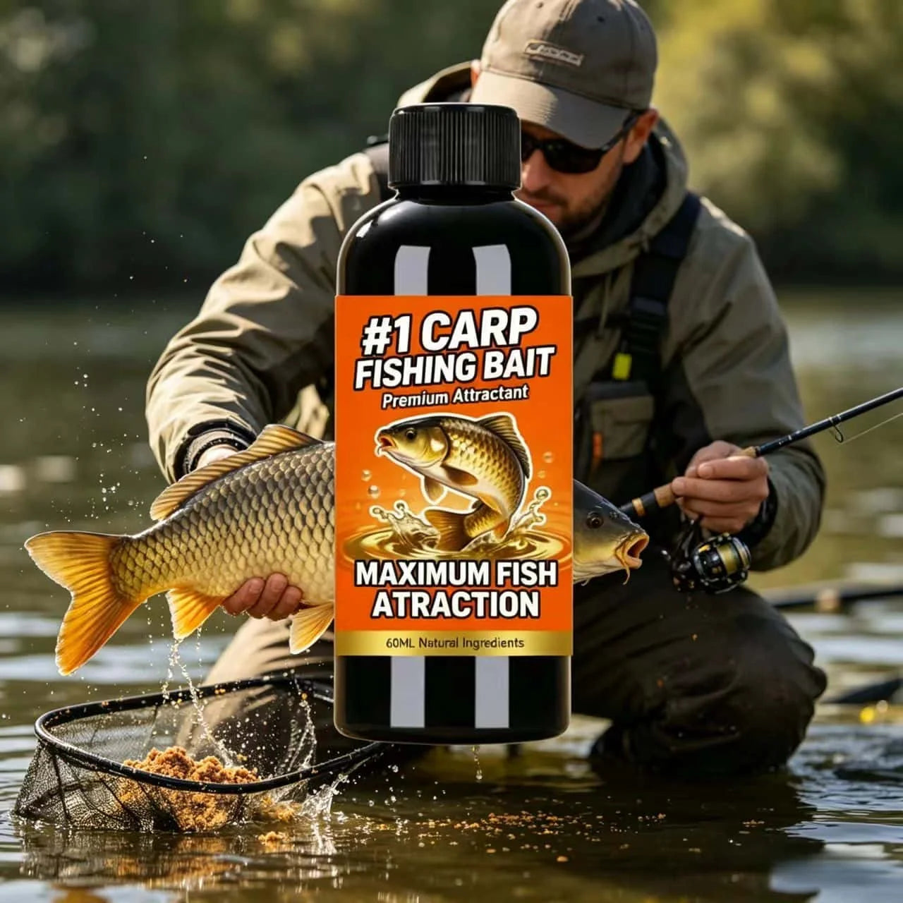 2026 New #1 CARP Fishing Bait Premium Attractant – Natural Ingredients 60ml for Maximum Fish Attraction, Top-Rated Carp Bait