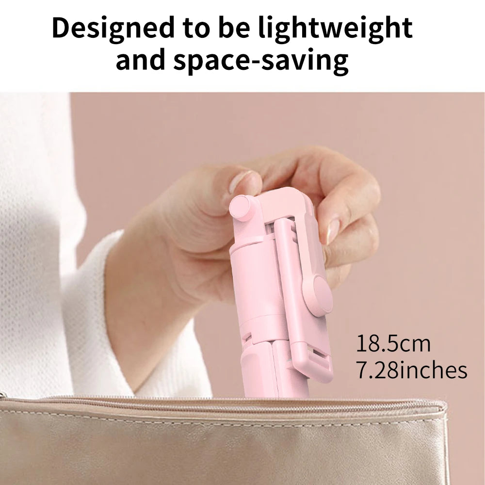 Wireless Selfie Stick Tripod Stand with Detachable Remote for iPhone Mobile Phone Video Live Streaming