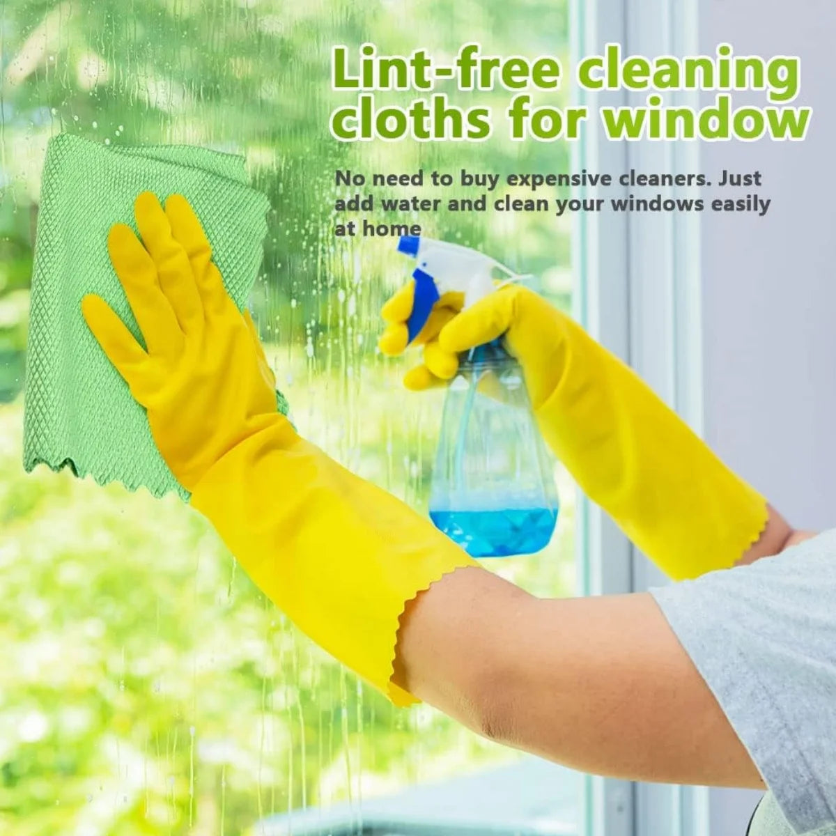 5/10PCS Microfiber Glass Cleaning Cloth Lint Free Quickly Clean Windows, Glasses, Windshields, Mirrors, Stainless Steel