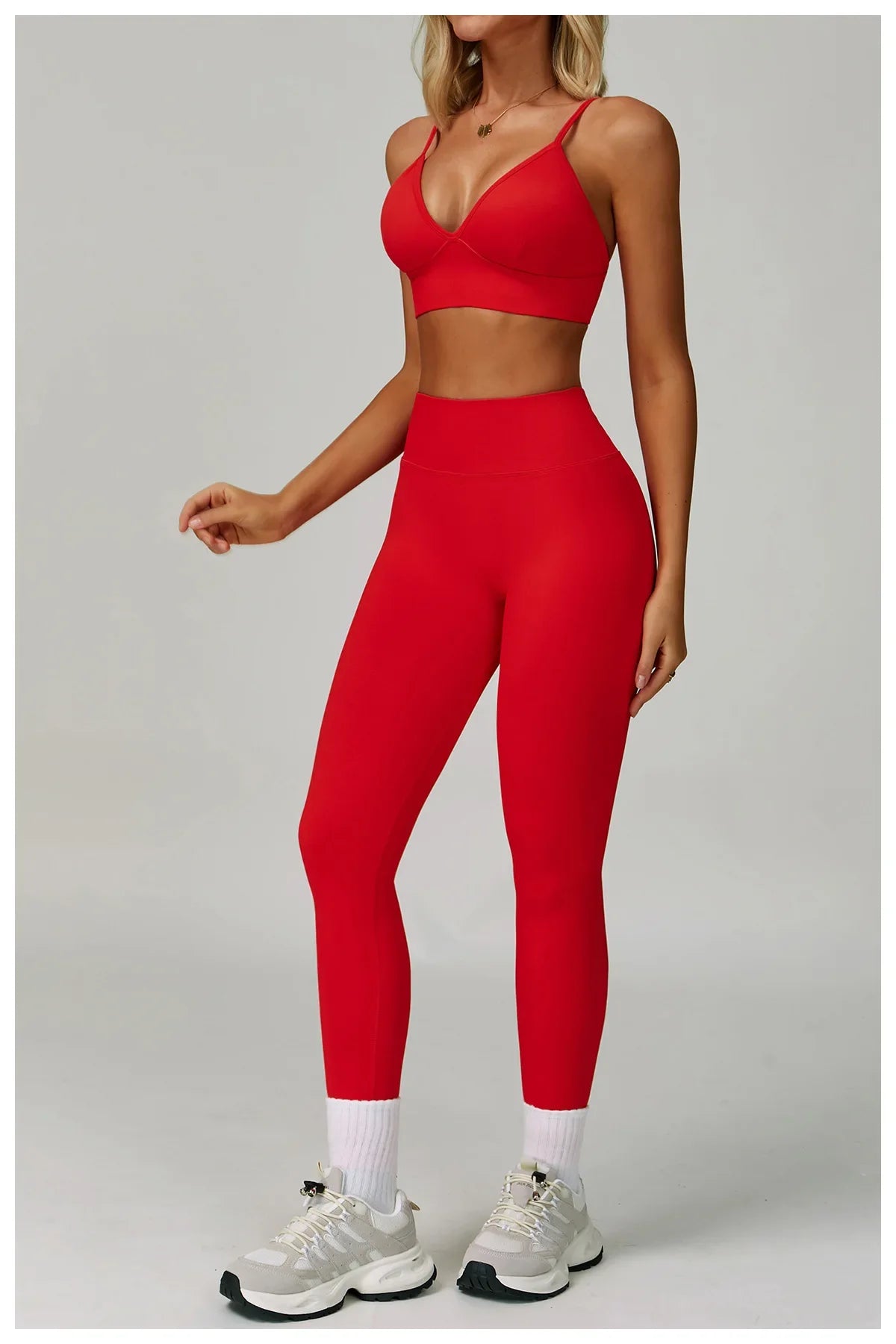 Yoga Set 2PCS Gym Clothes Women Tracksuit Workout Outfits Fitness Set Sportswear High Waist Leggings Sports Bra Athletic Wear