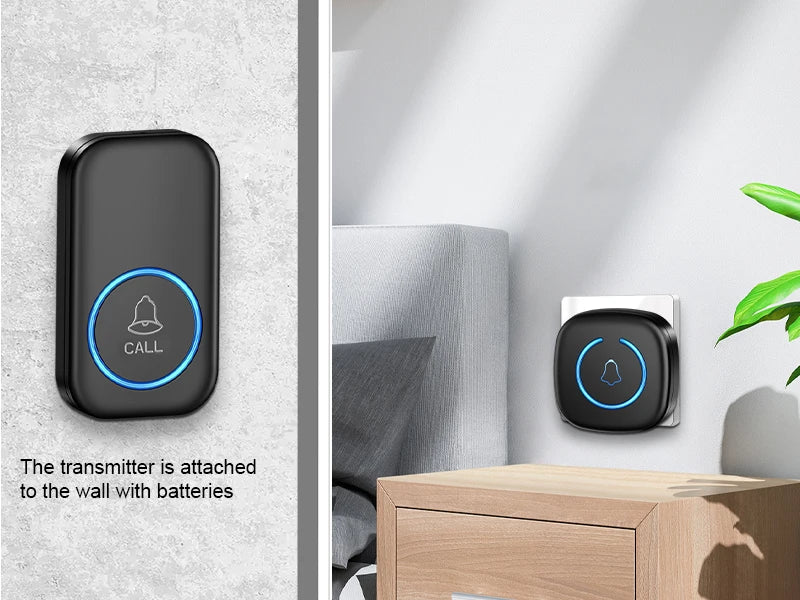 Wireless Doorbell Intelligent Welcome Door Bell 300M/984 FT