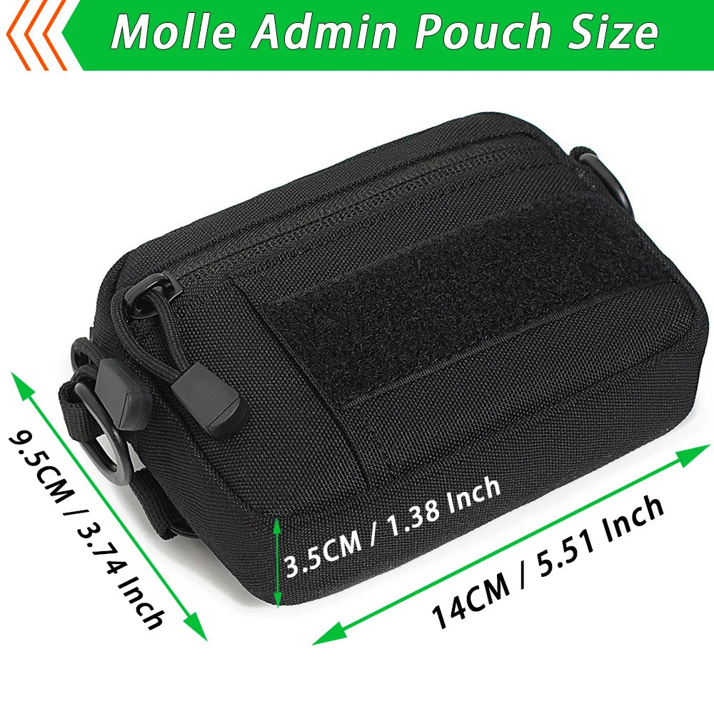 Tactical Crossbody EDC Pouch Compact Molle Waist Pack & Shoulder Bag 600D Nylon Organizer for Daily Essentials & Gadgets