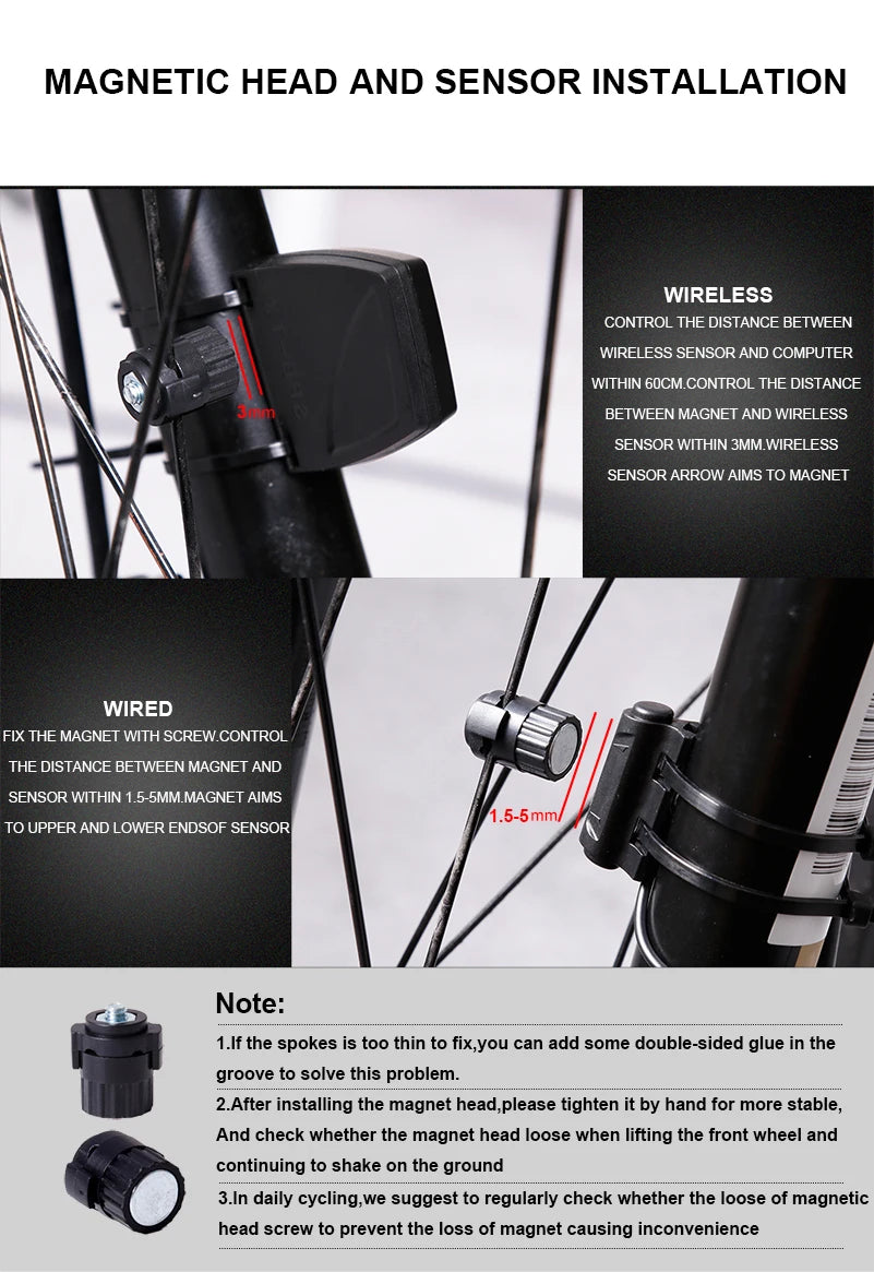 WEST BIKING Bike Compuer Stopwatch IPX6 Waterproof 2.8In Cycling Speedometer Wireless Multifuction 2 Backlight Modes Odometer
