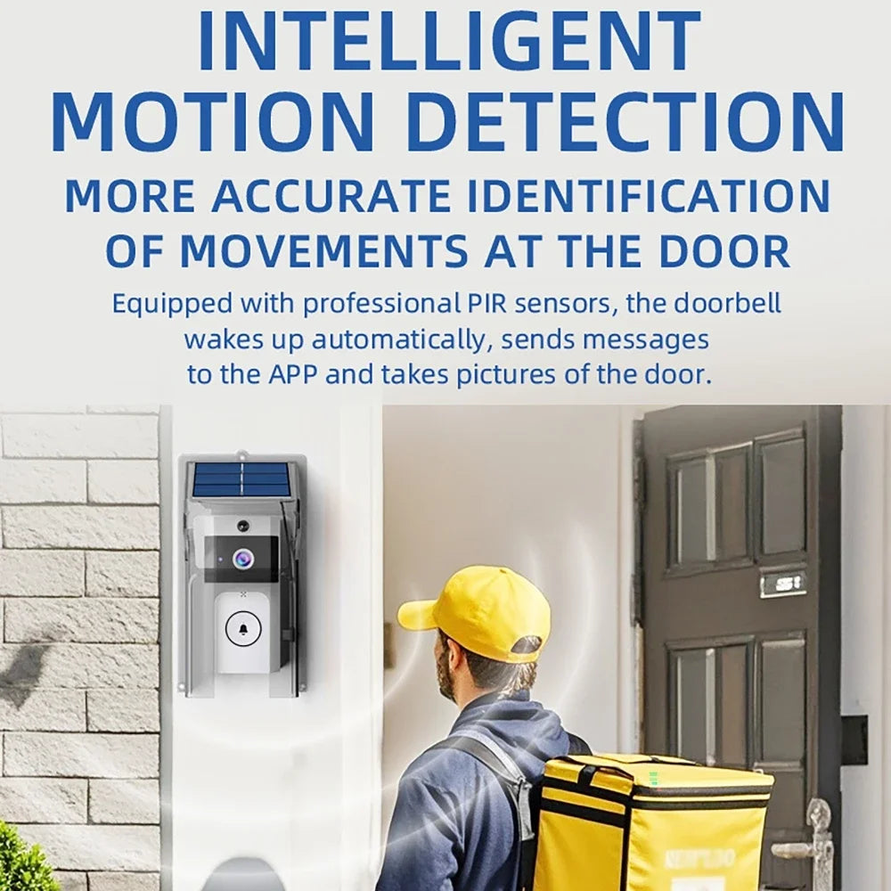 Wireless Video Doorbell bluetooth Remote Control Smart Video Monitor Voice-Changing Interco