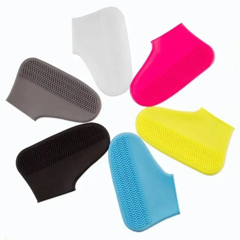 Reusable Waterproof Rain Shoes Covers Silicone Outdoor Rain Boot Overshoes Walking Shoes Accessories Reusable Shoe Cover