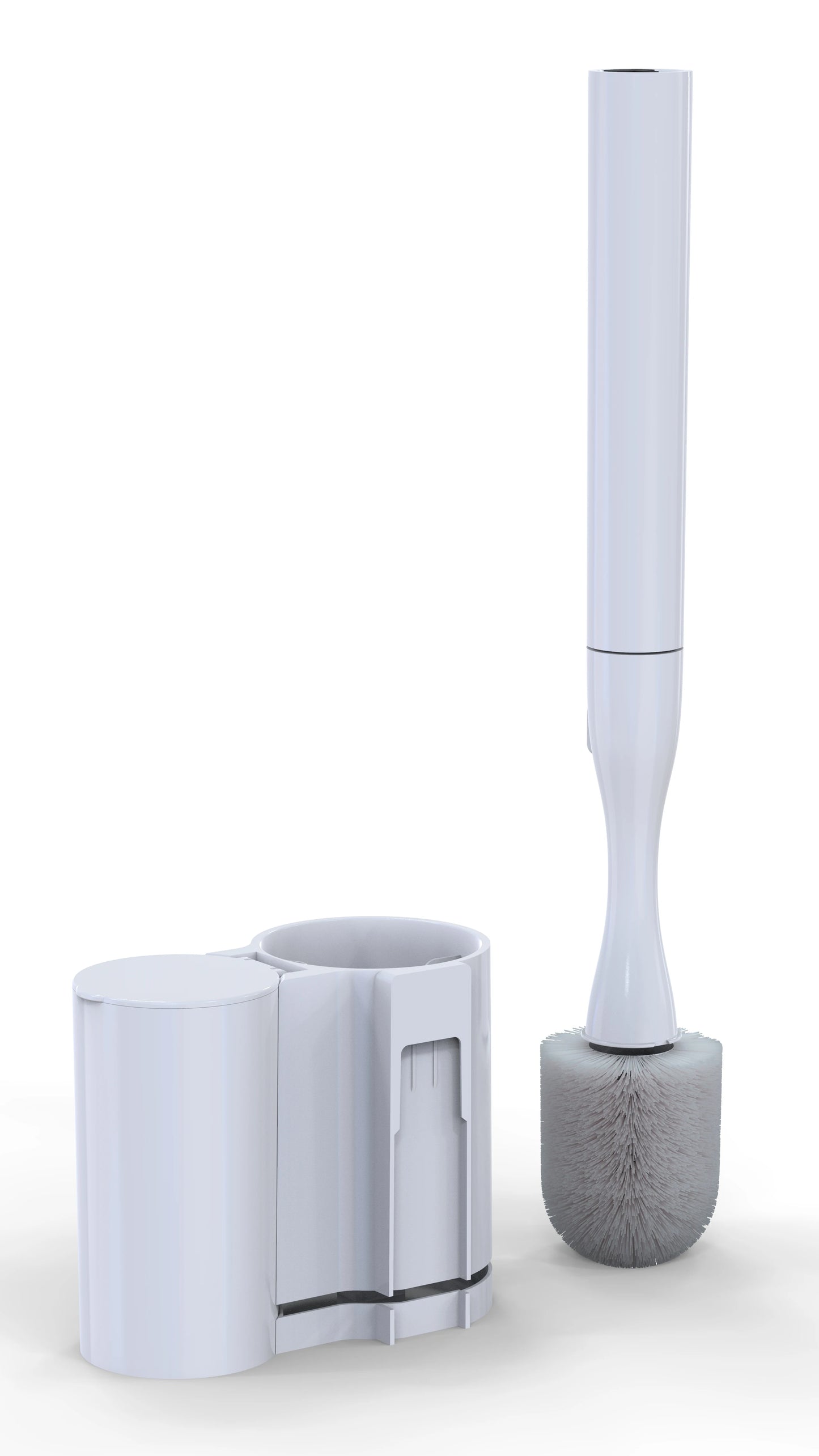 Household cleaning electric toilet brush and supporting set, including 5 disposable refill heads, suitable for bathroom use
